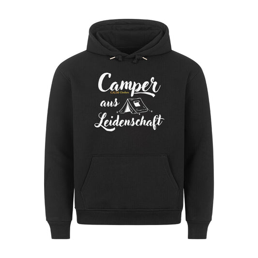 Camper aus Leidenschaft mit Zelt - Premium Hoodie Schwarz