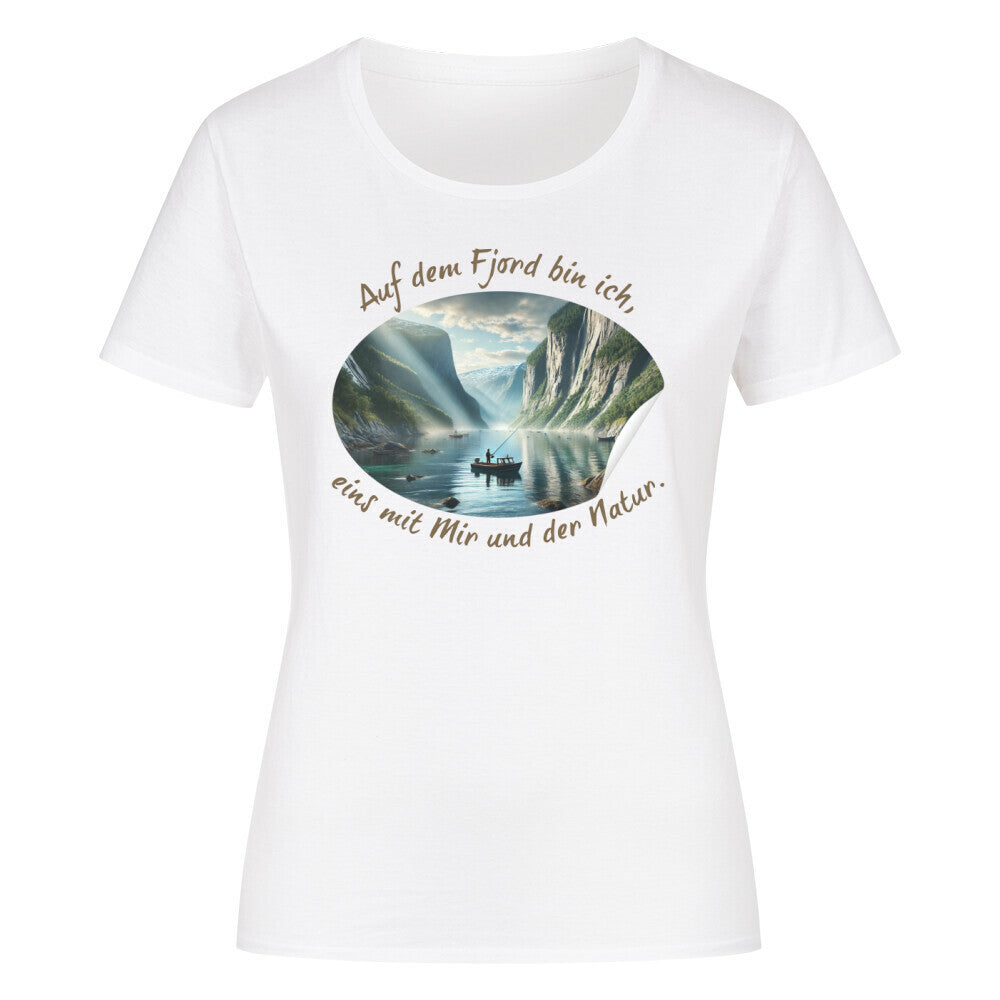 Organic Abenteuer Ladys Shirt, "Auf dem Fjord" weiß
