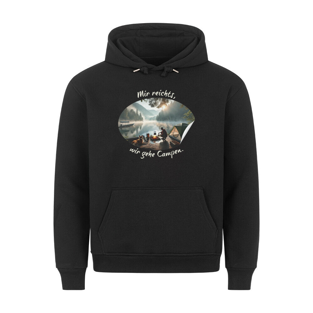 Premium Abenteuer Hoodie, "Mir reichts ich gehe Campen" schwarz